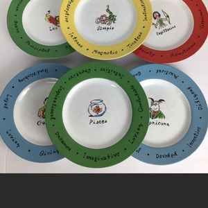 Pottery Barn What’s Your Sign? Salad plates set of 12
